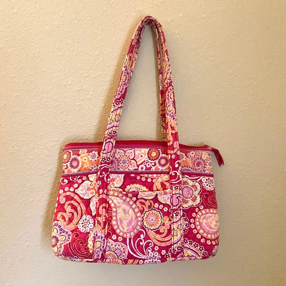 Vera Bradley Bright Pink Paisley Shoulder Bag